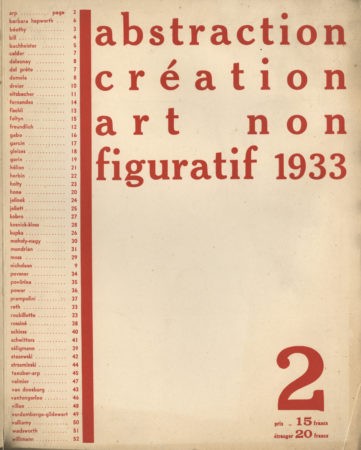 Abstraction-Création, Art Non Figuratif (1933)