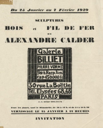 Sculptures bois et fil de fer de Alexandre Calder (1929)