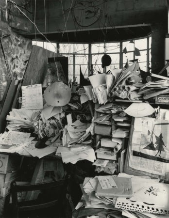 Calder’s desk, Roxbury studio (1963)