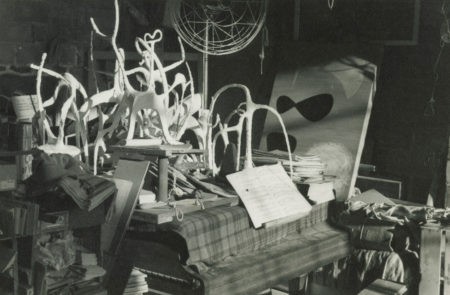 Plaster sculptures in the Roxbury studio (c. 1948)