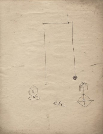 Drawing for Small Sphere and Heavy Sphere (c. 1932)