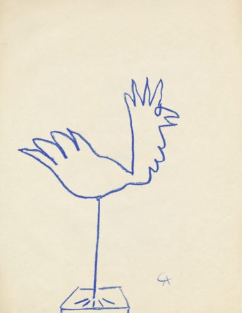 Drawing of Rooster Sundial (1965)
