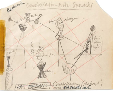Inventory drawing of Constellation with Sundial (1946)