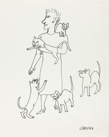 To Mary Reynolds with Cats (1955)