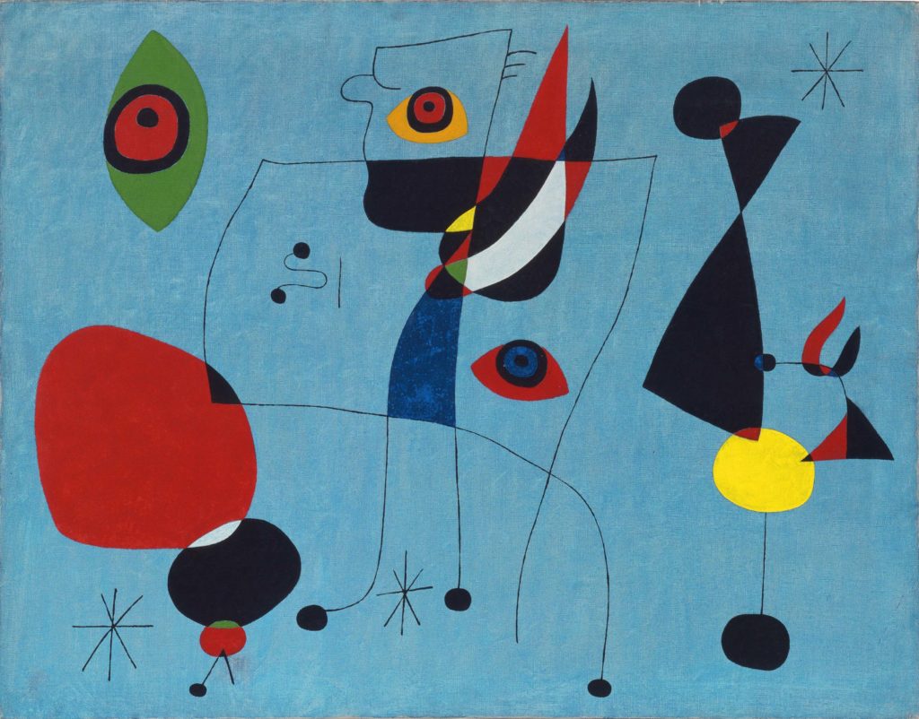 Joan Miró, Femmes et oiseau dans la nuit (1947) | Calder Foundation