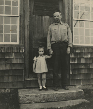 Calder and daughter Sandra, Roxbury (1938)