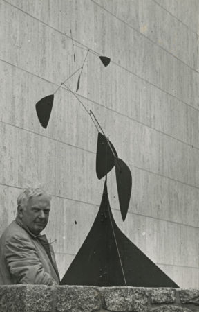 Calder with Spirale (maquette, 1956), Palais de l’UNESCO, Paris (1958)