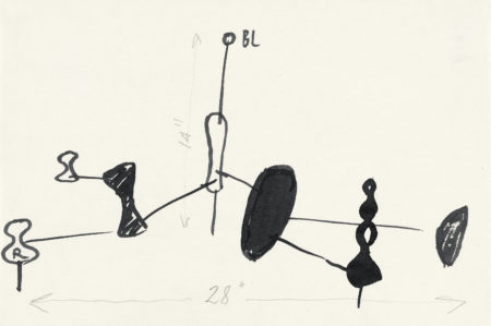 Drawing of Constellation related to Calder: Constellationes (1943)
