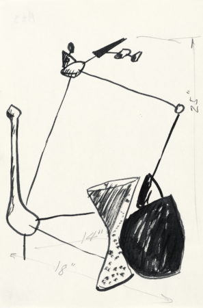Drawing of Constellation with Diabolo related to Calder: Constellationes (1943)