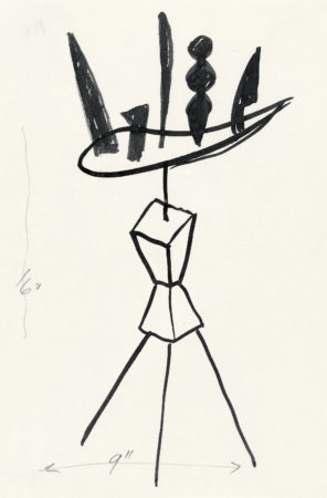 Drawing of Easter Hat related to Calder: Constellationes (1943)