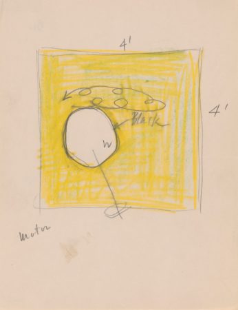 Drawing of Square (c. 1934) related to Calder: Recent Work (1942)