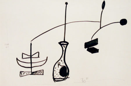 Drawing of Untitled related to Calder: Constellationes (1943)