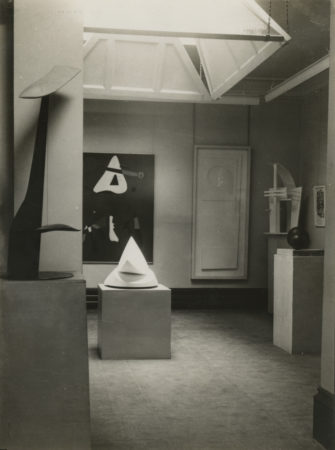 Installation photograph, Abstract and Concrete: An Exhibition of Abstract Painting and Sculpture Today, The Lefevre Gallery, London (1936)