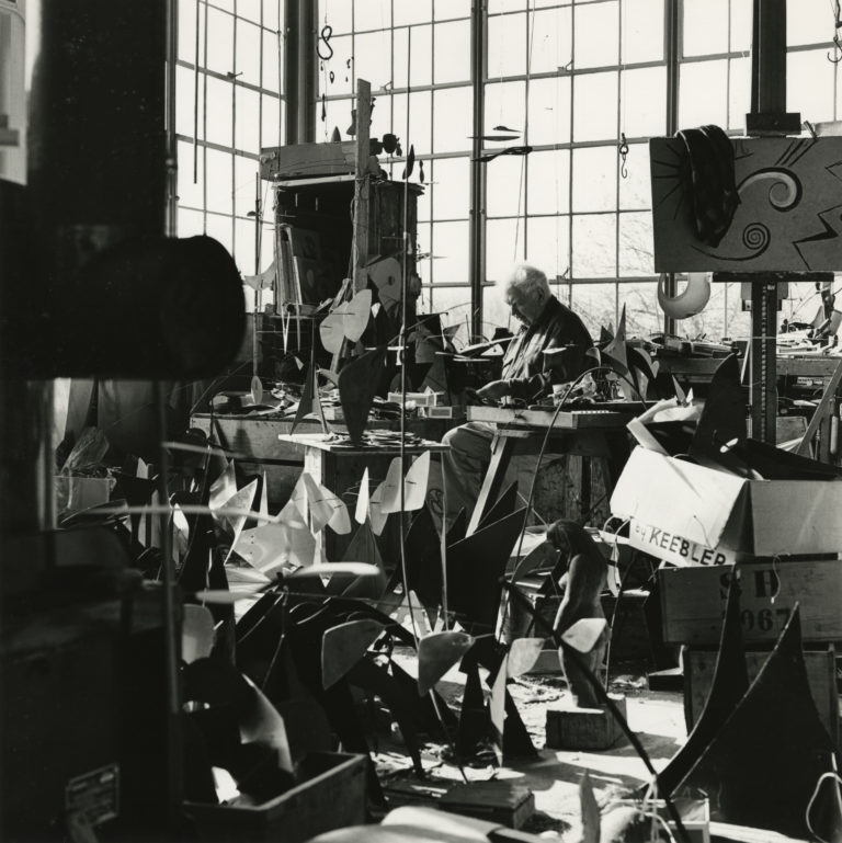 Calder in his Roxbury studio (1964) | Calder Foundation