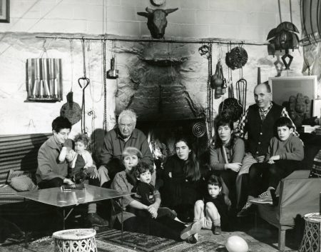 The Calder family, Roxbury house “big room” (1964)
