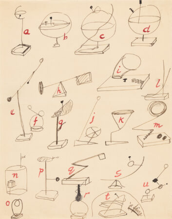 Inventory drawing for Galerie Percier exhibition (1931)