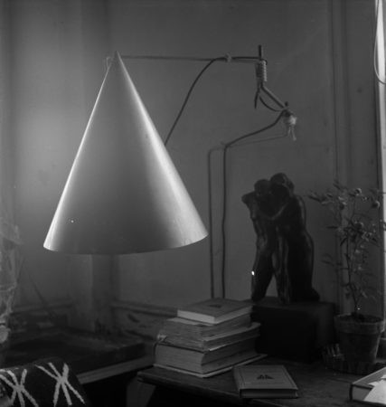 Lamp in the Roxbury house “front room” (1950)