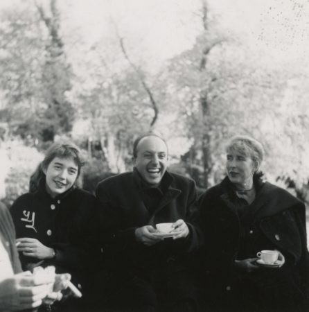 Louisa Calder with daughter Sandra Calder Davidson and Jean Davidson on their wedding day (1955)