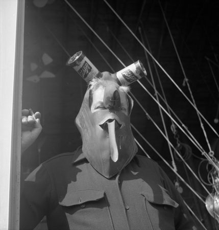 Calder wearing Mask (1950)