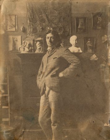 Stirling Calder in his studio (1903)