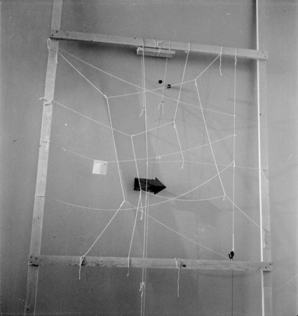Untitled (1938) in Calder’s “small shop” New York City storefront studio (1938)