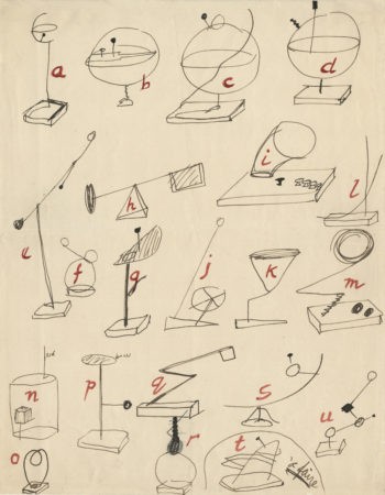 Inventory drawing for Galerie Percier exhibition (1931)