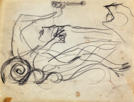 Untitled (Preliminary drawing for The Arrival of the Bremen or The Spirit of St. Louis) (c. 1928)