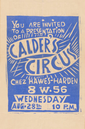 Calder’s Circus Invitation (Chez Hawes-Harden) (1929)