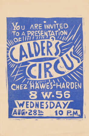 Calder’s Circus Invitation (Chez Hawes-Harden) (1929)