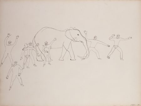 Men Persuading Elephant (1931)