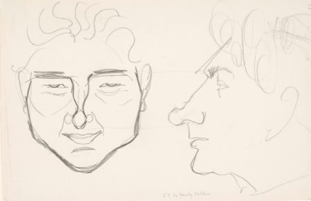 Study for wire portrait of Carl Zigrosser (c. 1928)